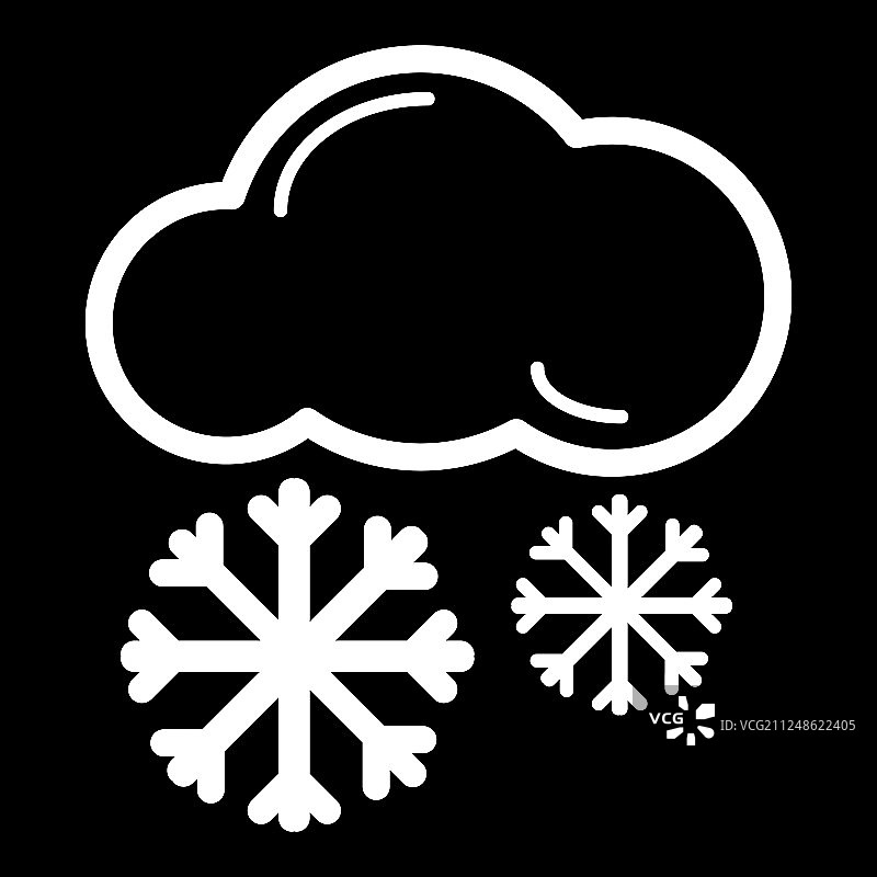雪云气象图标图片素材