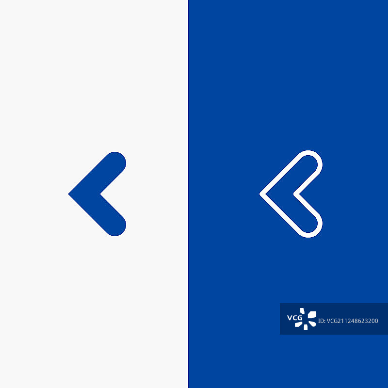 箭头后退线性图标图片素材