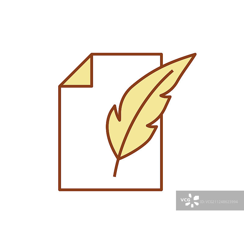 带有羽毛笔的纸张图片素材
