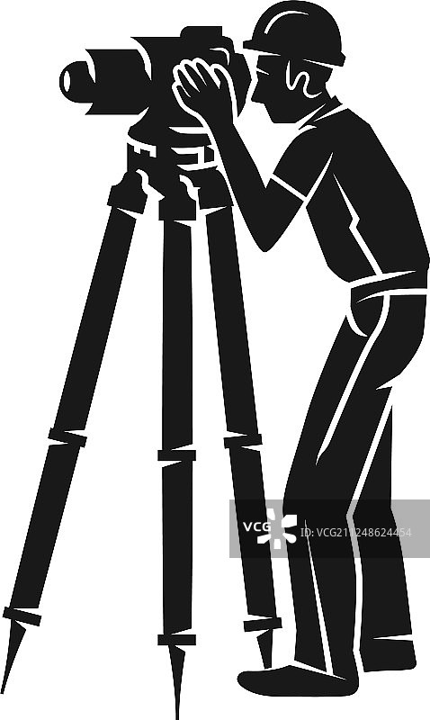 测量员简约风格图标图片素材