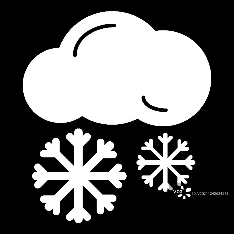 雪云气象图标图片素材