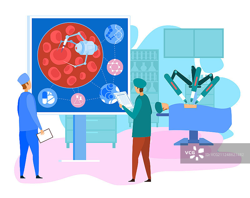 纳米技术机器人手术AI技术图片素材