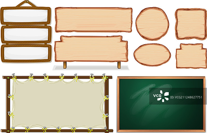 空白板套装图片素材