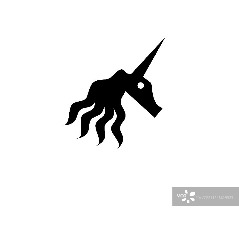 美丽的独角兽标志肖像图片素材