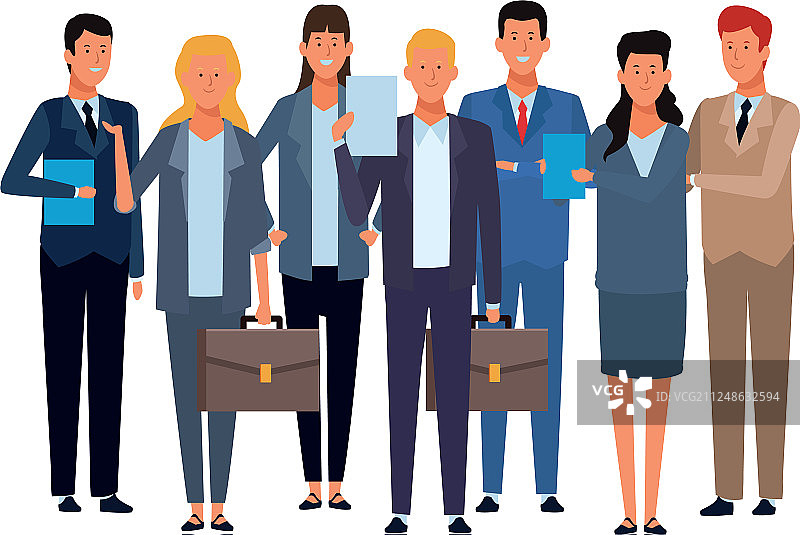 商务人士卡通头像图片素材