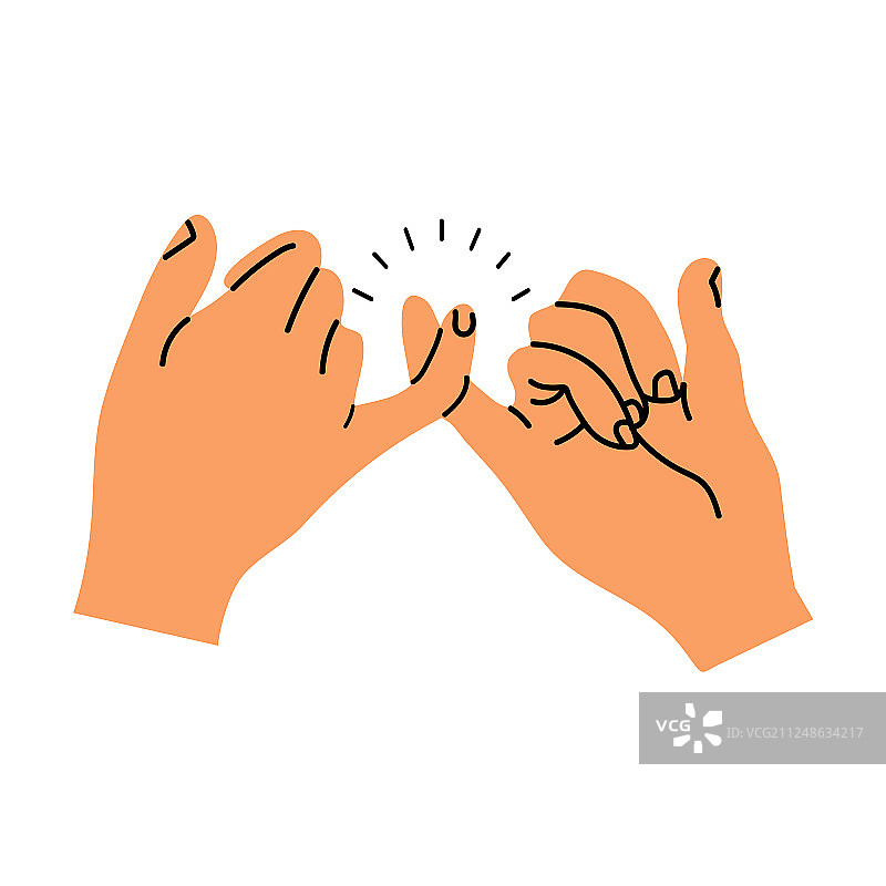 粉色承诺手势图片素材