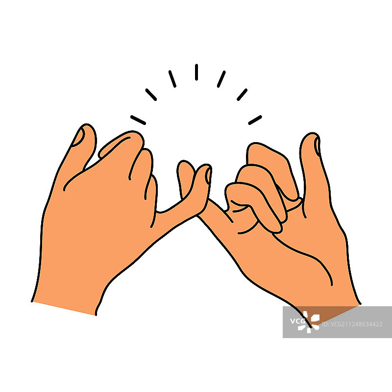 粉色承诺手势图片素材