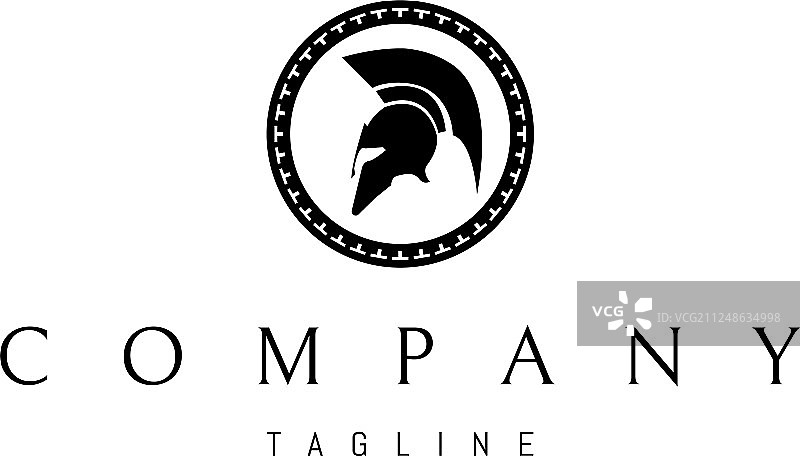 希腊头盔抽象黑色logo设计6图片素材