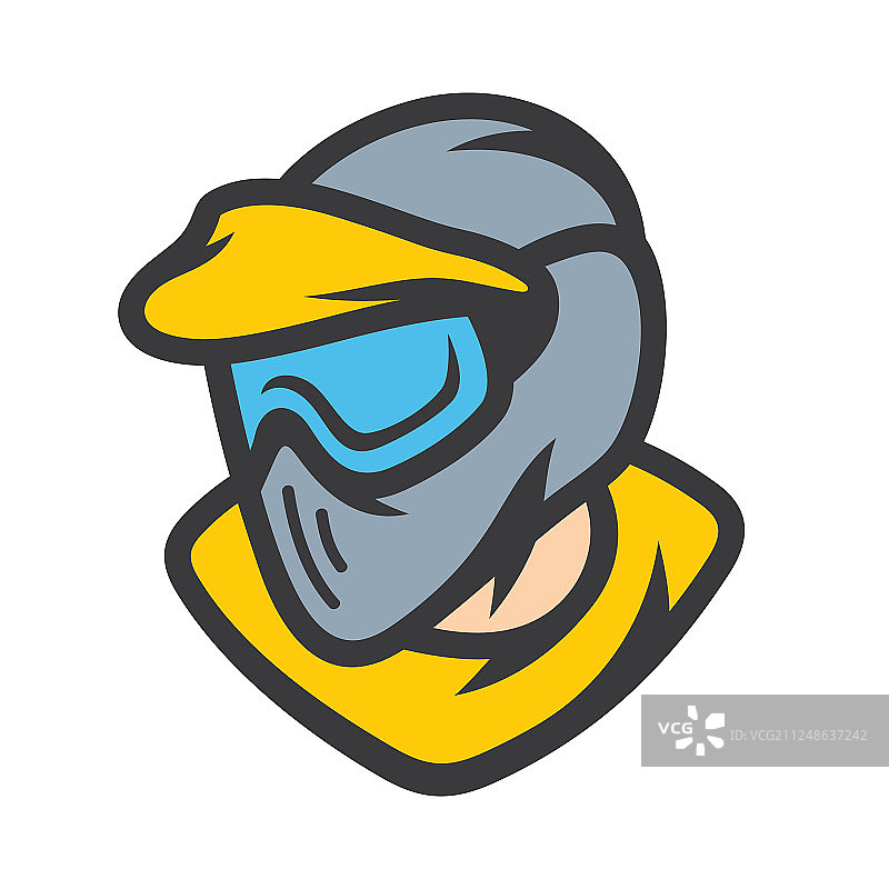 戴面具的彩弹玩家标志图片素材