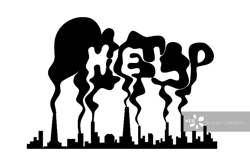 工业厂房污染管道排放废气图片素材