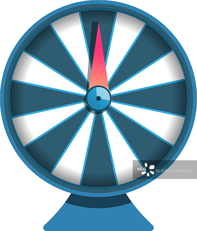 白色蓝色幸运轮图标卡通风格图片素材