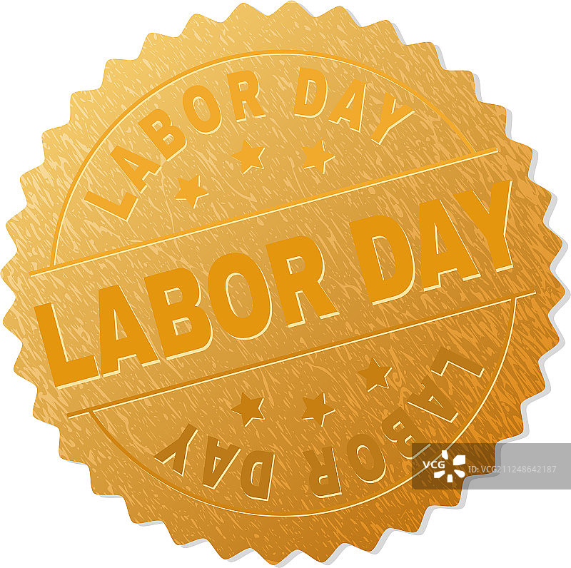 金色劳动节徽章印章图片素材