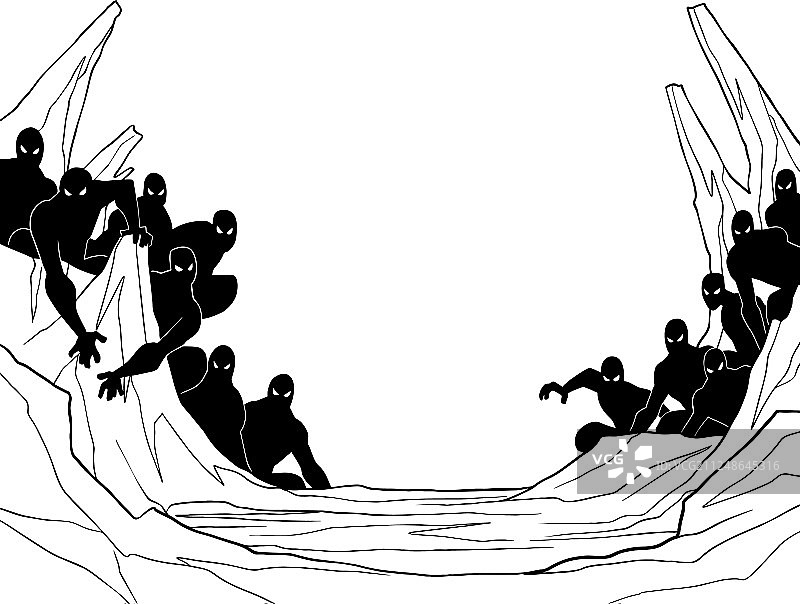 小黄人线条艺术图片素材