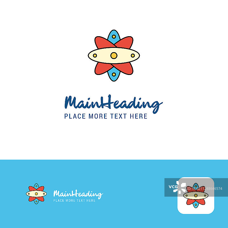 创意核能Logo扁平设计图片素材