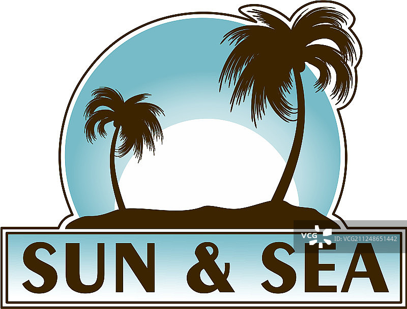 太阳与海洋logo图片素材