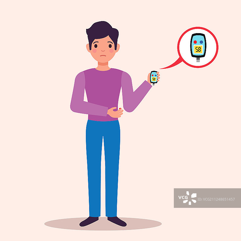 扁平风格糖尿病人物图片素材