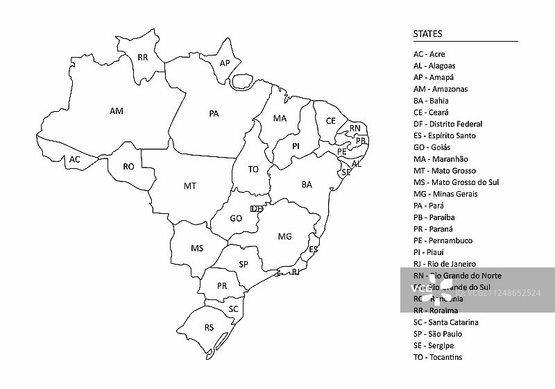 巴西地图图片素材