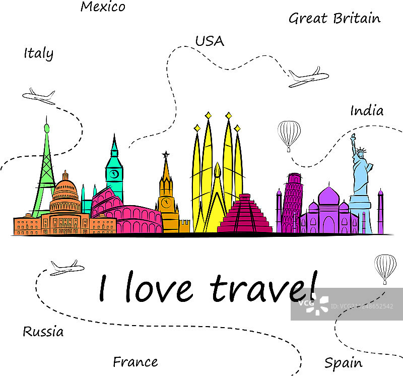 世界热门旅游景点图片素材