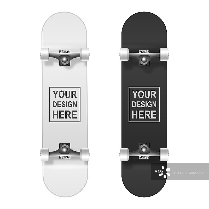 逼真3D黑白滑板运动图片素材