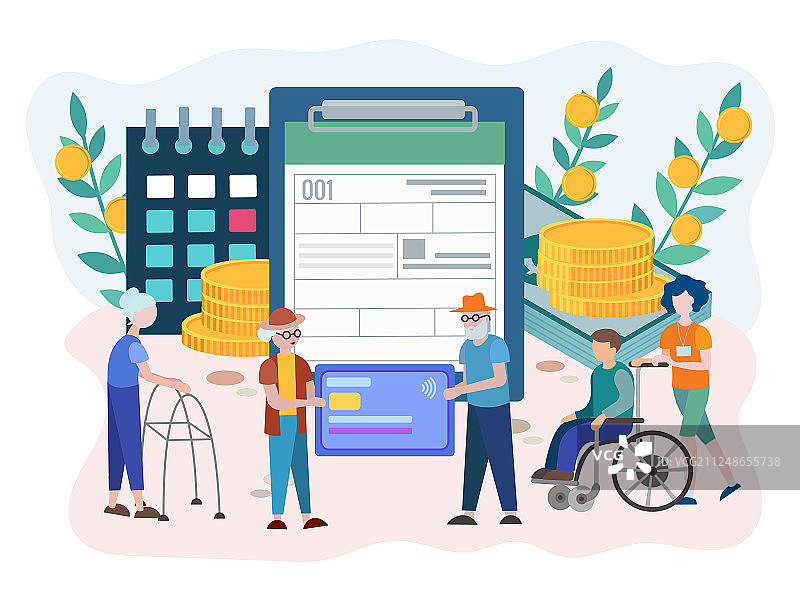 填写社会保障福利表格图片素材