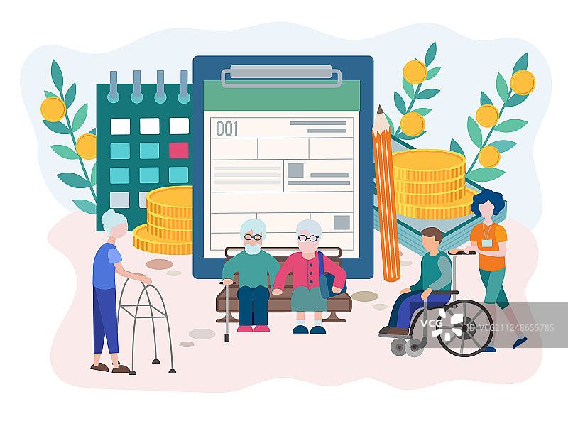 社会保障残疾索赔概念图片素材