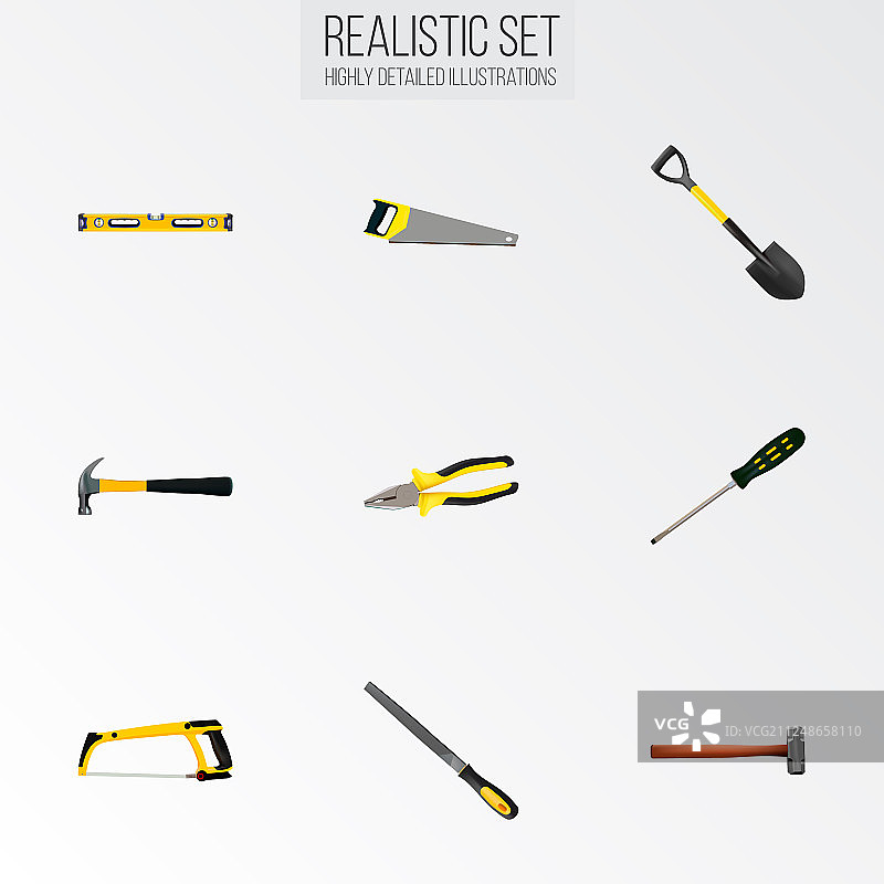 带钳子的真实乐器符号合集图片素材