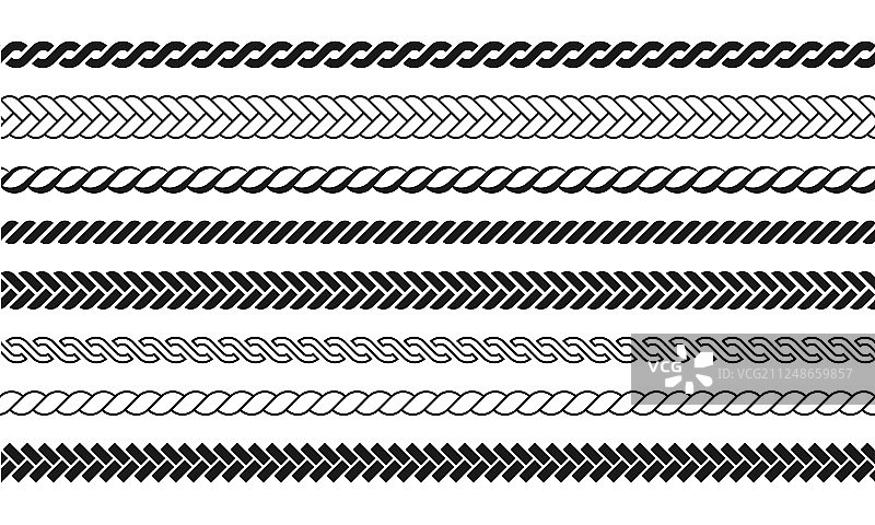 绳索图案笔刷图片素材
