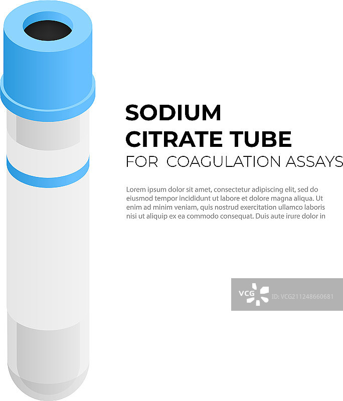 用于凝血的枸橼酸钠真空采血管图片素材