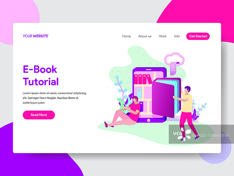 电子书教程概念图片素材