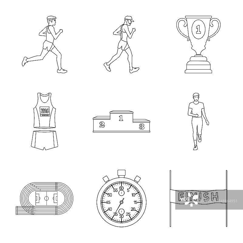 跑步锻炼图标图片素材