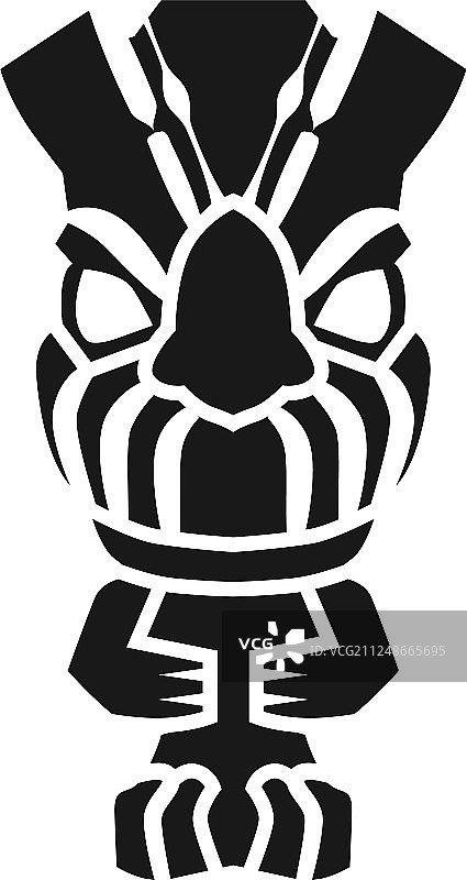 玛雅神像简约风格图标图片素材