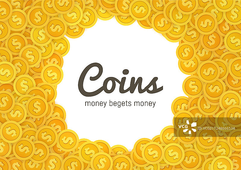 金色硬币图标摘要图片素材