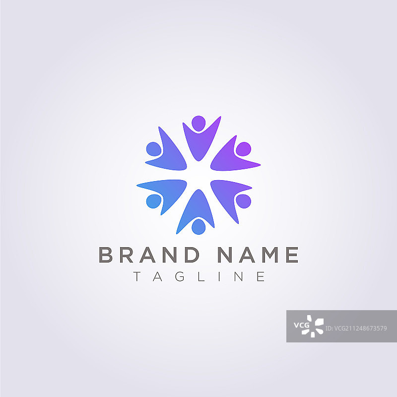 快乐人群标志设计图片素材