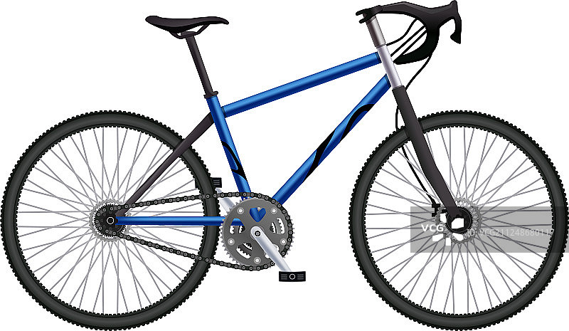 逼真的自行车模型构图图片素材