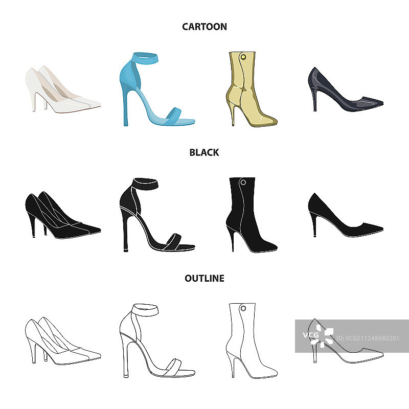 高跟鞋标志图案图片素材