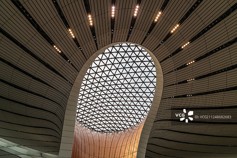 北京大兴国际机场内部建筑图片素材