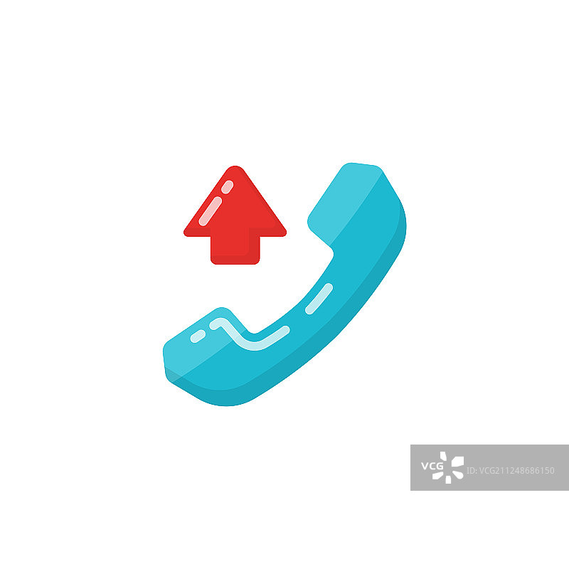 手机呼出电话图标与联系支持图标图片素材