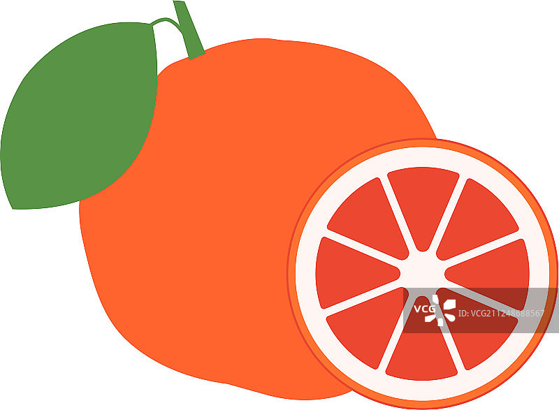 一整个和切开的葡萄柚素材图片素材