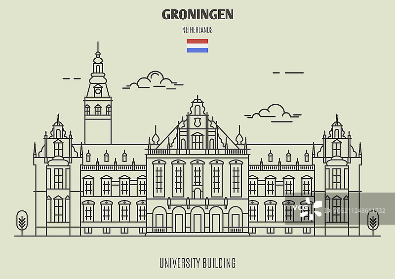 格罗宁根的大学建筑图片素材