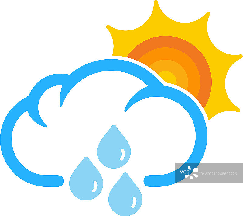 天气和季节标志图标设计图片素材