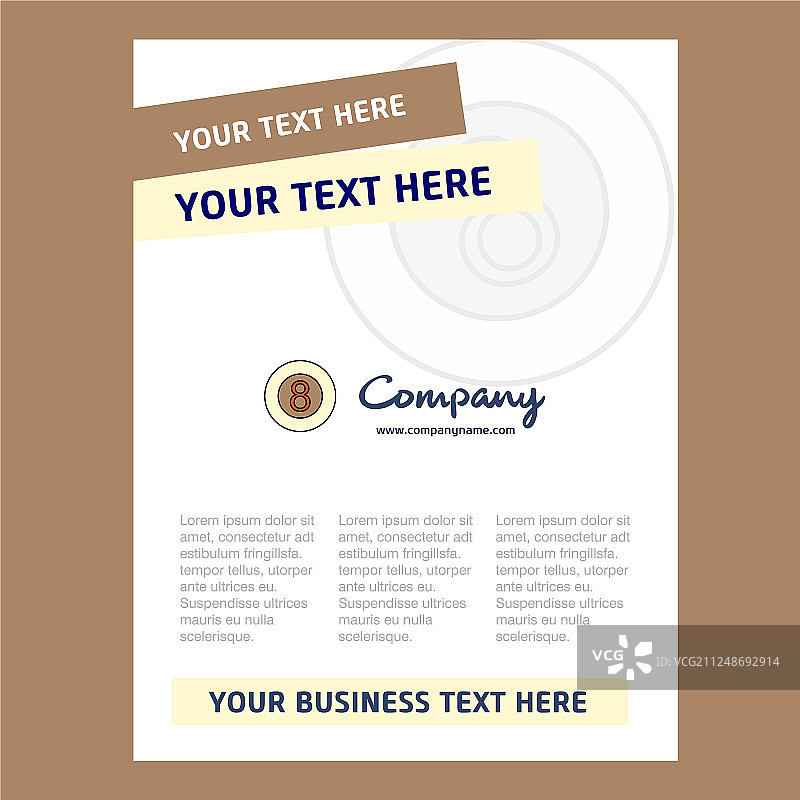 公司专用斯诺克球标题页设计图片素材