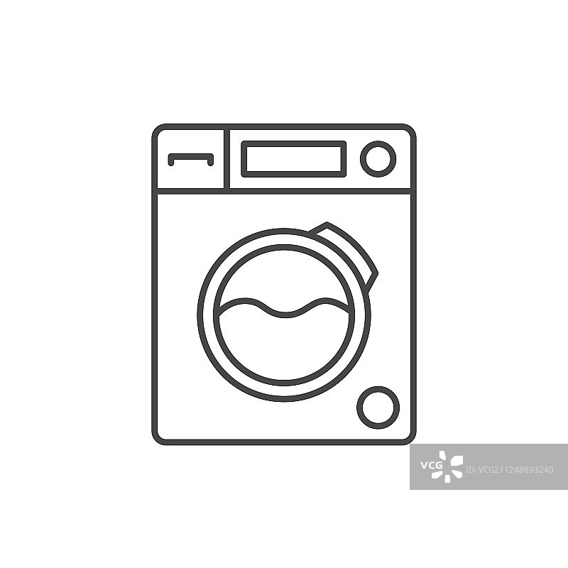 洗衣机线条图标图片素材