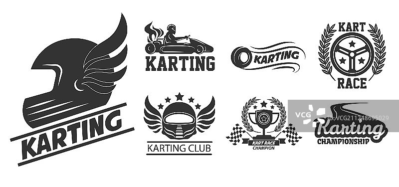 卡丁车极限驾驶运动图标图片素材