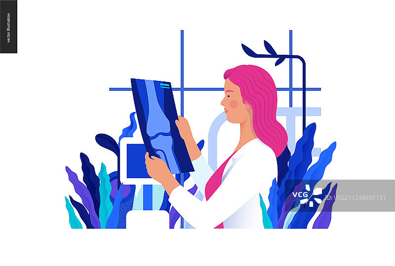 蓝色医疗测试X光图片素材