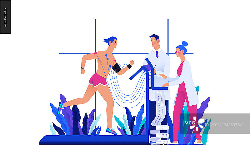 蓝色医疗测试 - 心脏压力图片素材