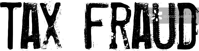 白色背景上的税务欺诈印章图片素材