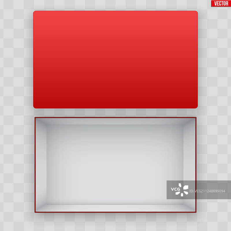 空白红色鞋盒图片素材