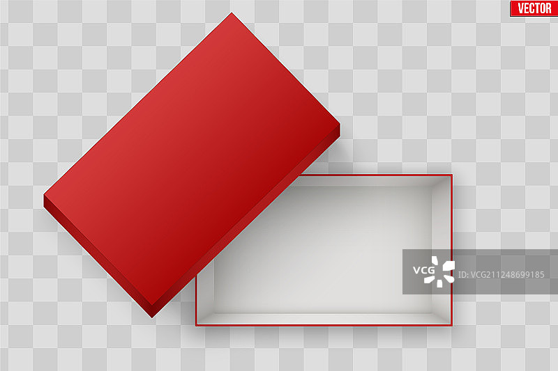 空白红色鞋盒图片素材