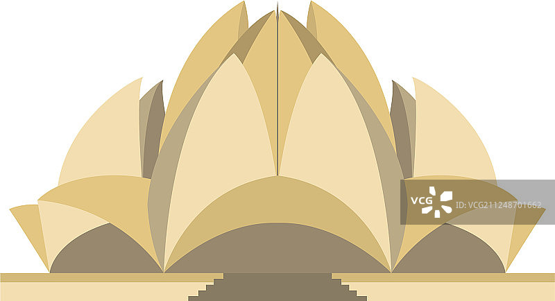 孤立的莲花寺庙图片素材