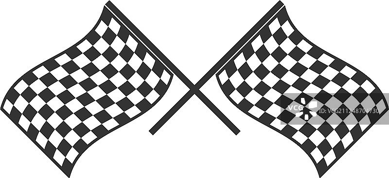 扁平风格赛车旗帜图标图片素材